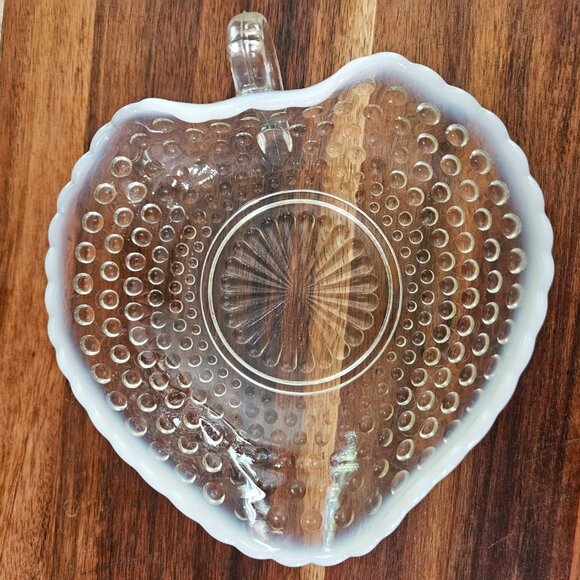 vintage opalescent hobnail glass dish fenton anchor hocking - Picture 2 of 5